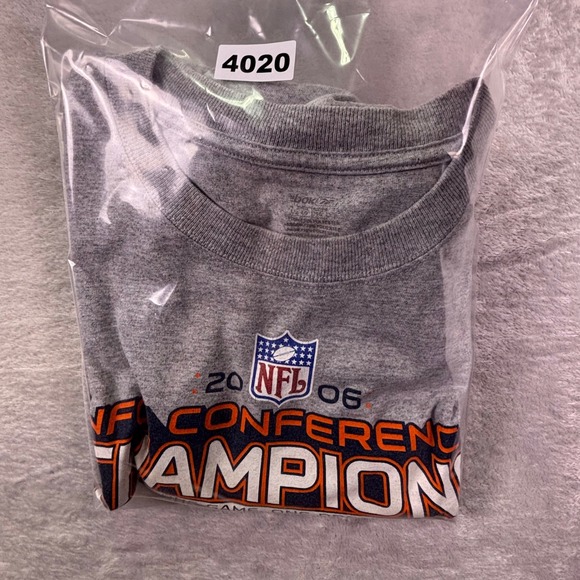 Reebok Mens T-Shirt Large Gray 2006 NFC Conference Champions Chicago Bears NFL - Picture 8 of 8